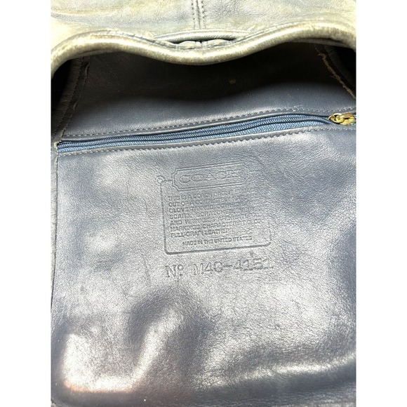 Vintage Coach Bag 1990s Thompson Drawstring Bucket Bag #4151 Baby Blue Worn - Picture 13 of 16